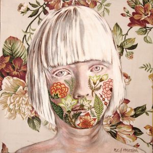 Artwork by Nanon Morsink titled Silenced II, made with acrylic on pre-printed fabric