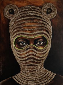 Artwork by Nanon Morsink titled Bittersweet, made with acrylic on canvas and rope